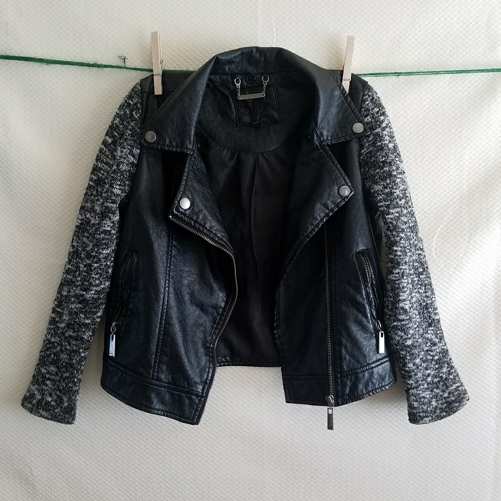 J2 leather and fabric jacket